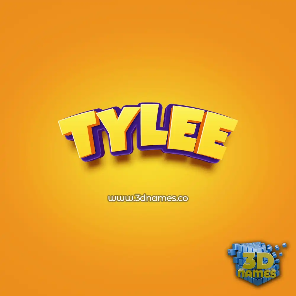 tylee in Orange Toon style - 3D name wallpaper