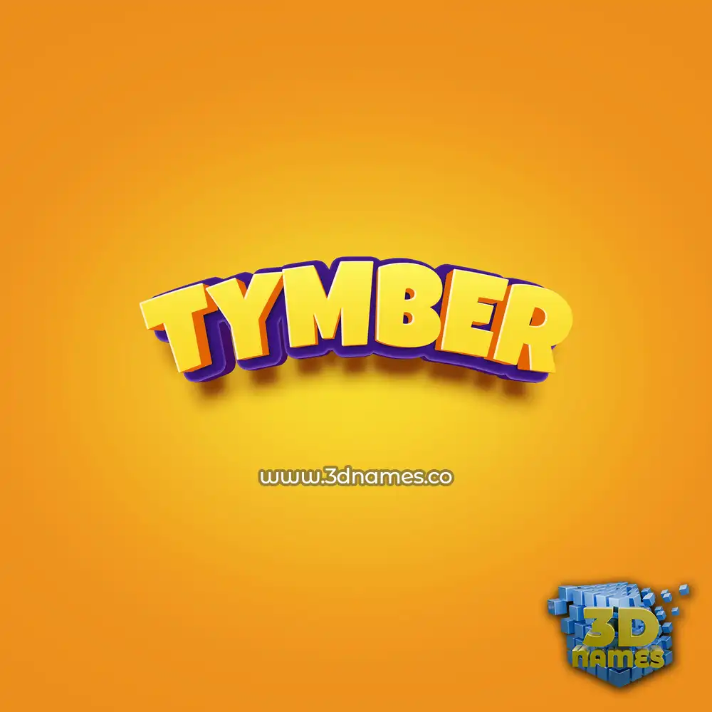 tymber in Orange Toon style - 3D name wallpaper