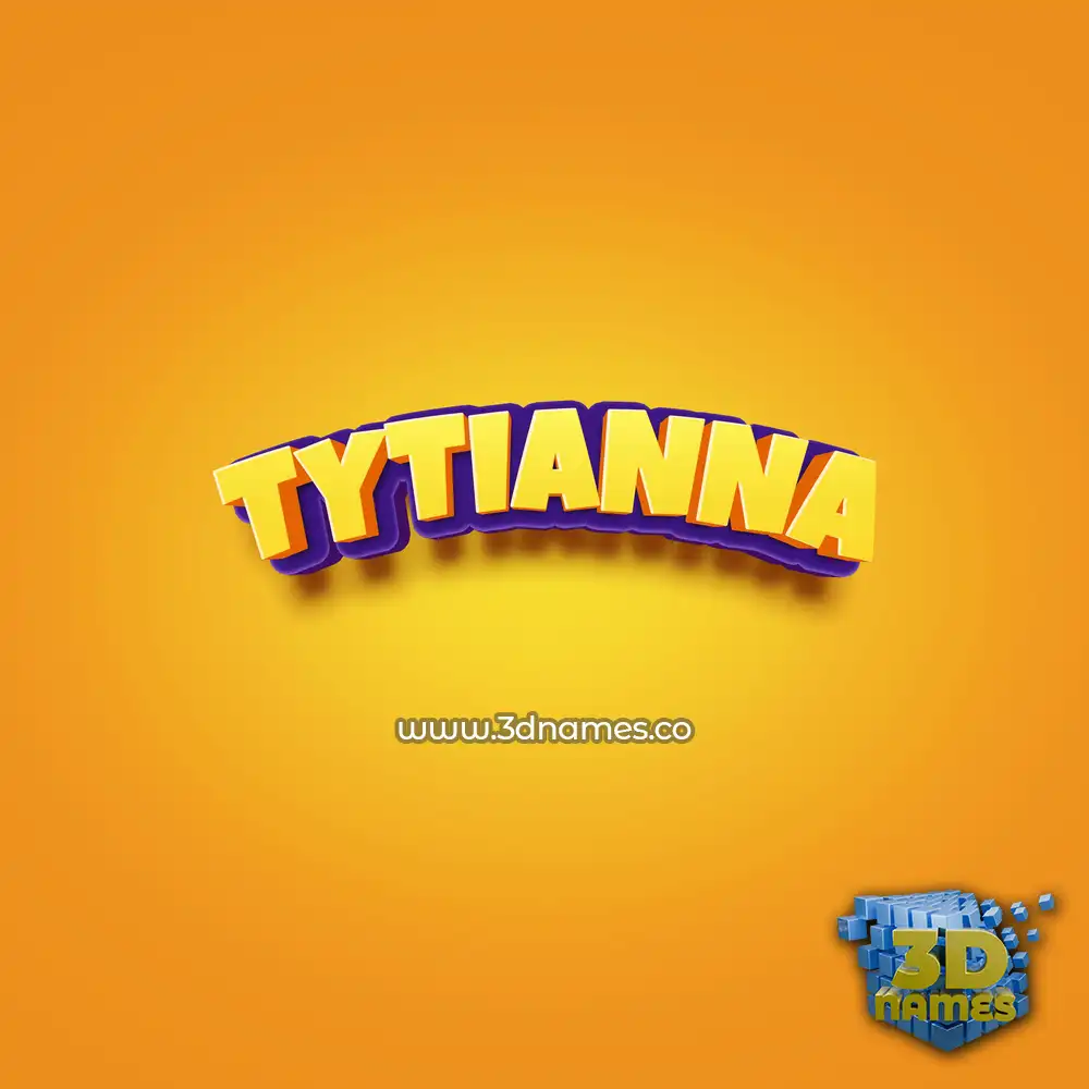 tytianna in Orange Toon style - 3D name wallpaper