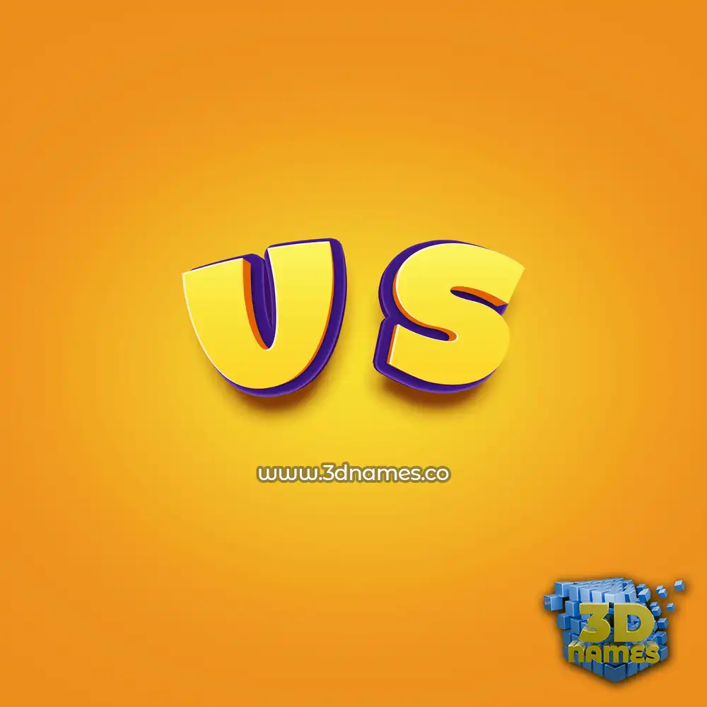 u s in Orange Toon style - 3D name wallpaper