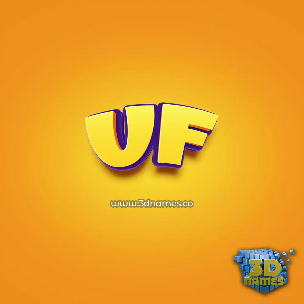 uf in Orange Toon style - 3D name wallpaper