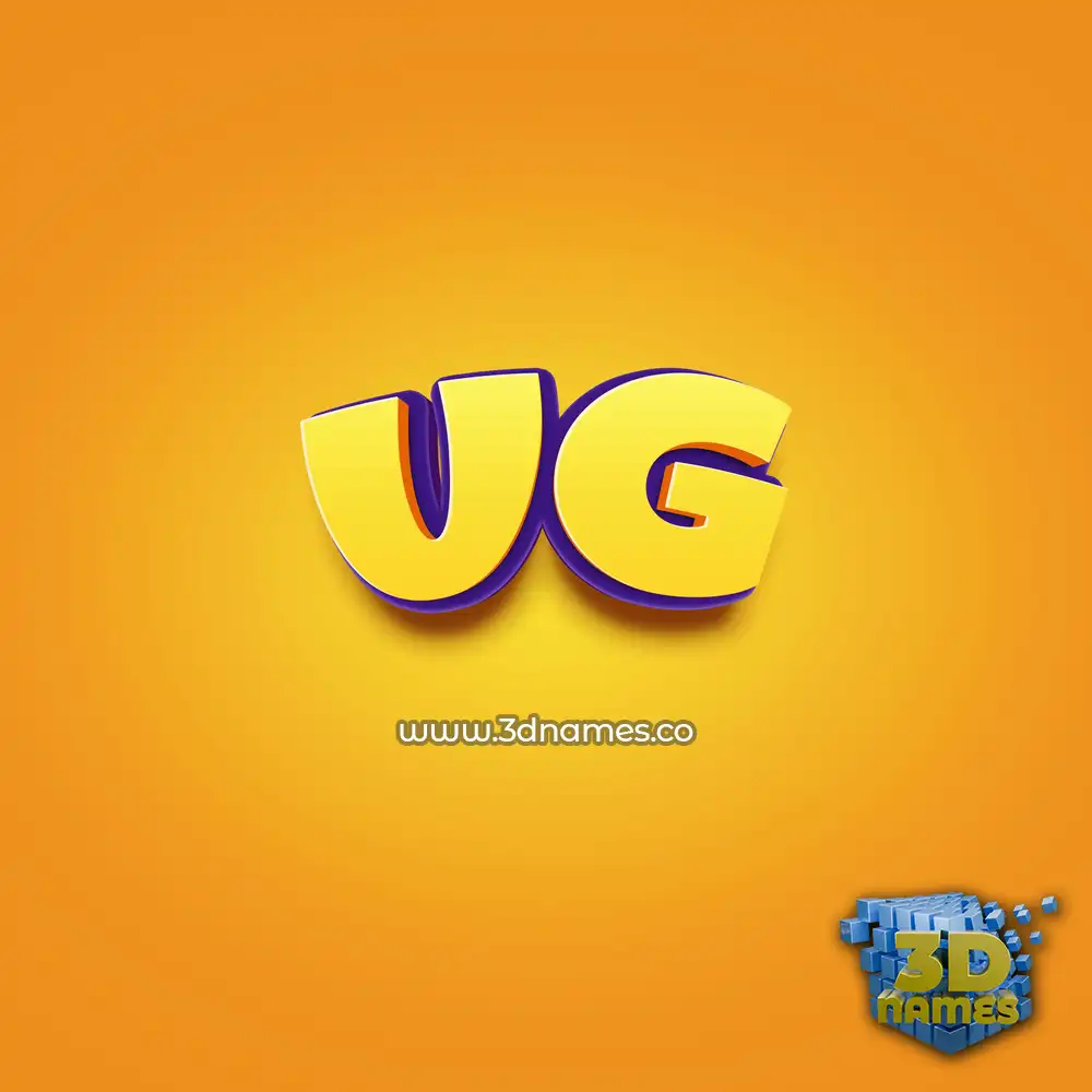 ug in Orange Toon style - 3D name wallpaper