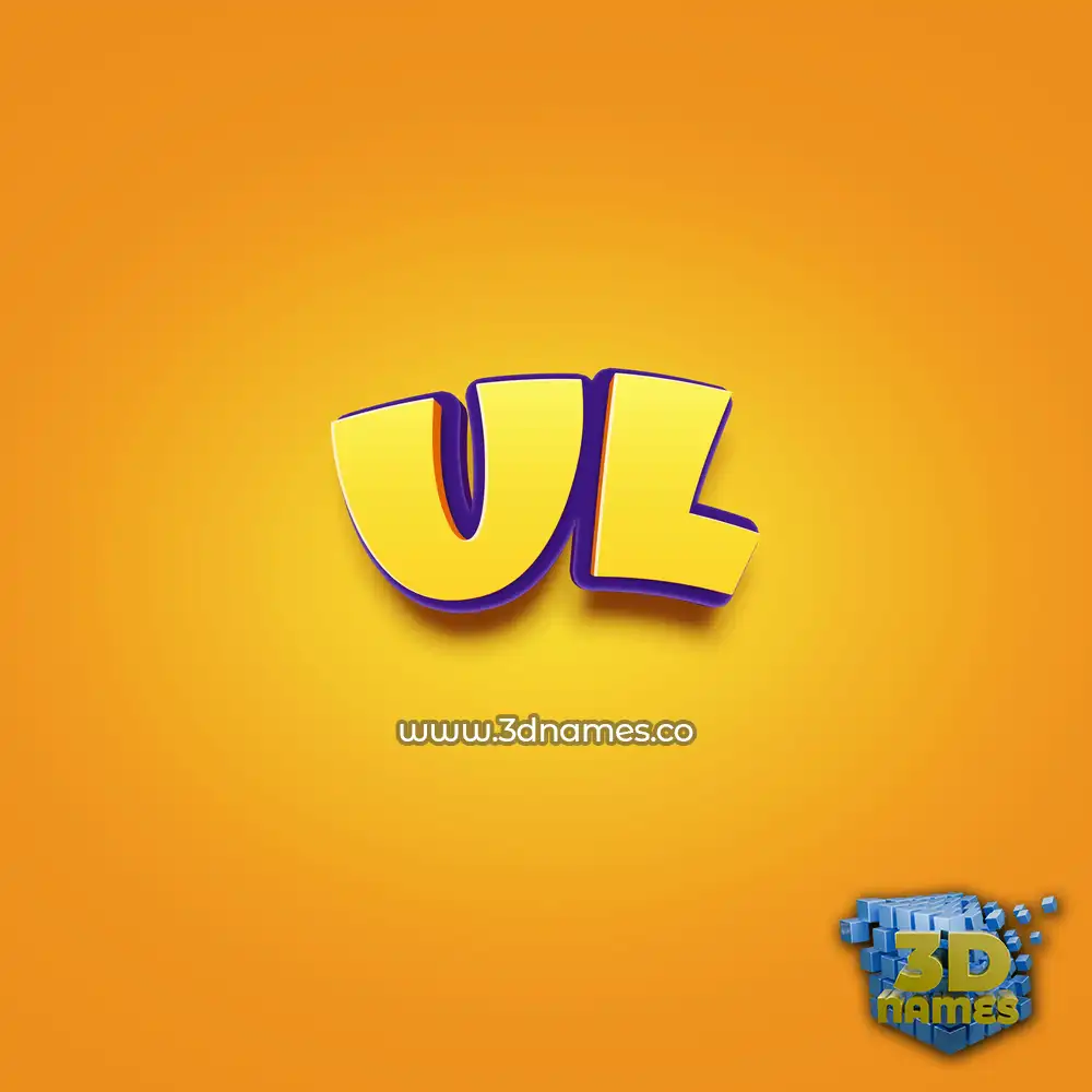 ul in Orange Toon style - 3D name wallpaper