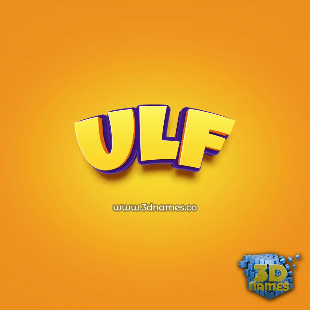 ulf in Orange Toon style - 3D name wallpaper