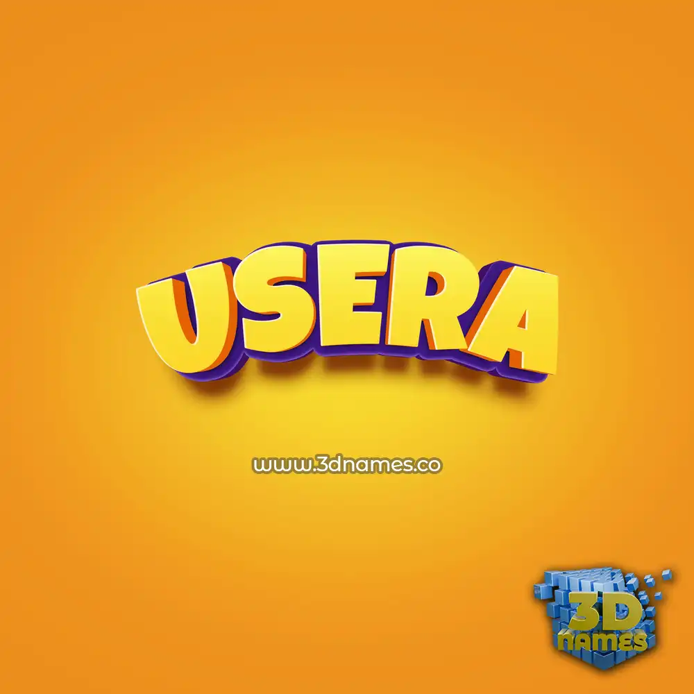 usera in Orange Toon style - 3D name wallpaper