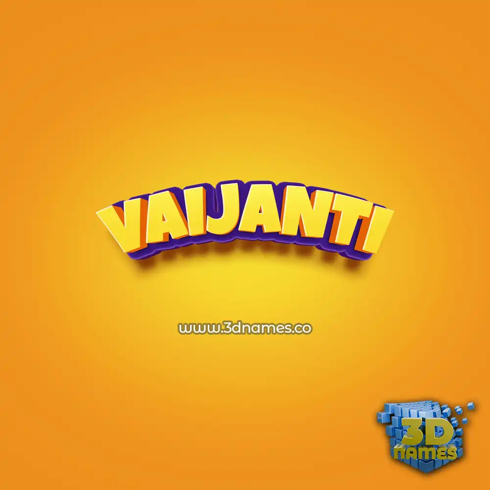 vaijanti in Orange Toon style - 3D name wallpaper