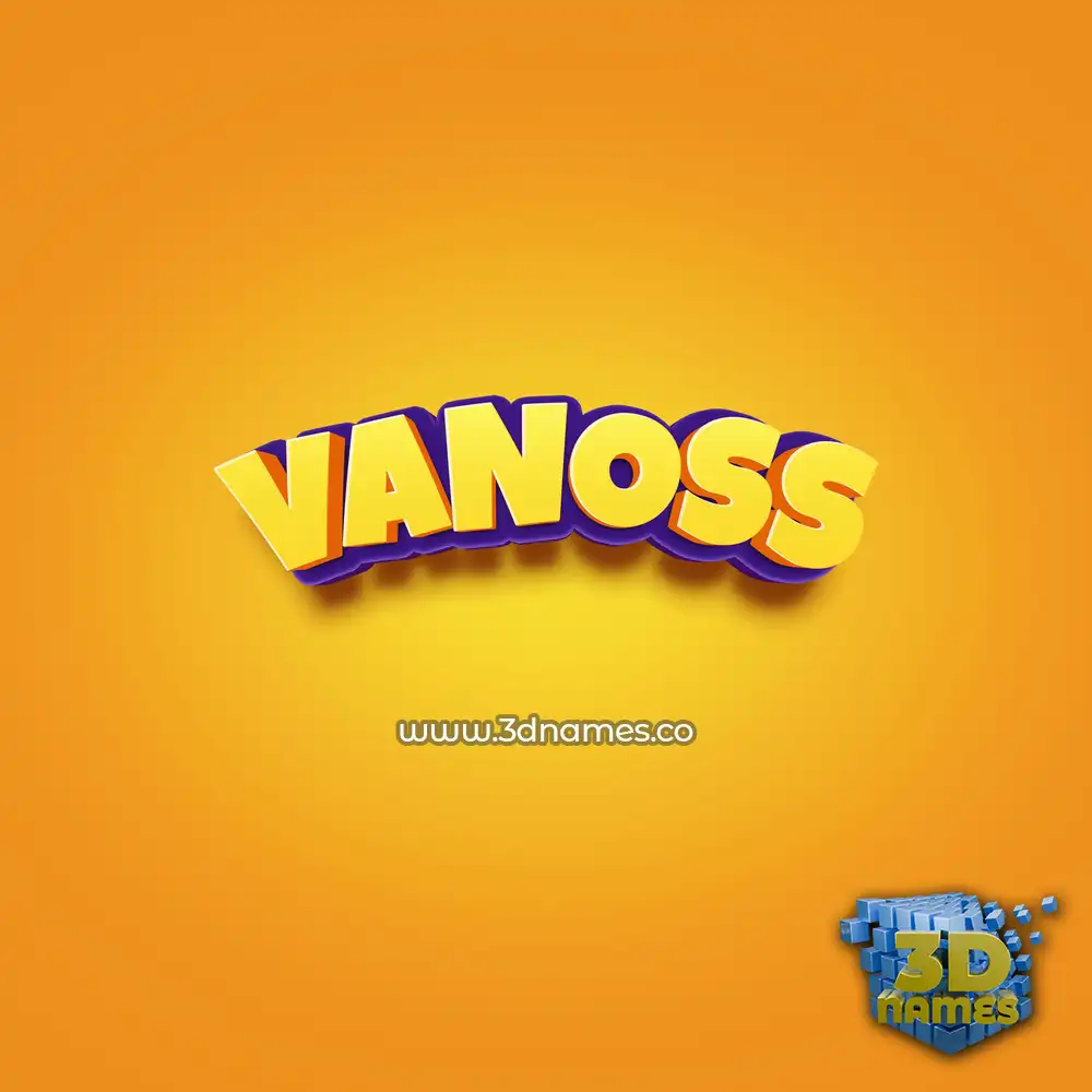 vanoss in Orange Toon style - 3D name wallpaper