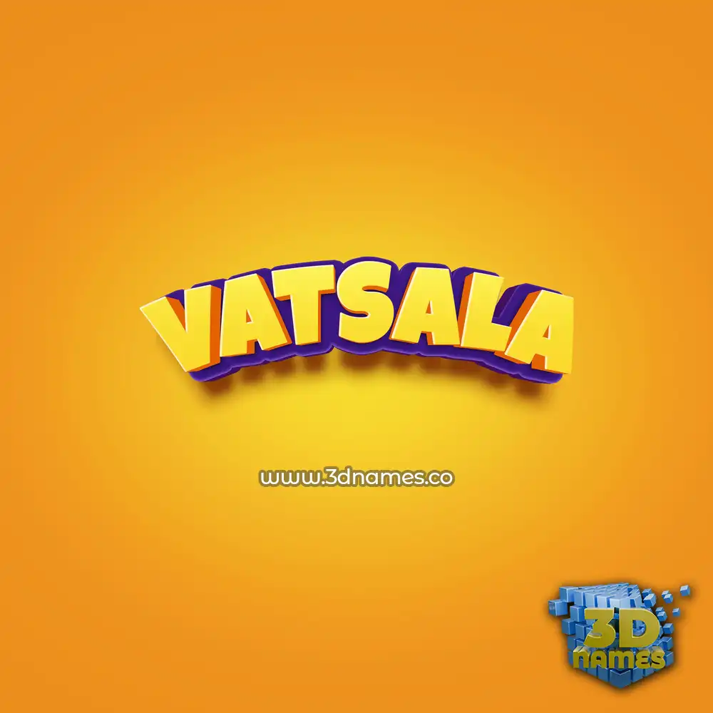 vatsala in Orange Toon style - 3D name wallpaper