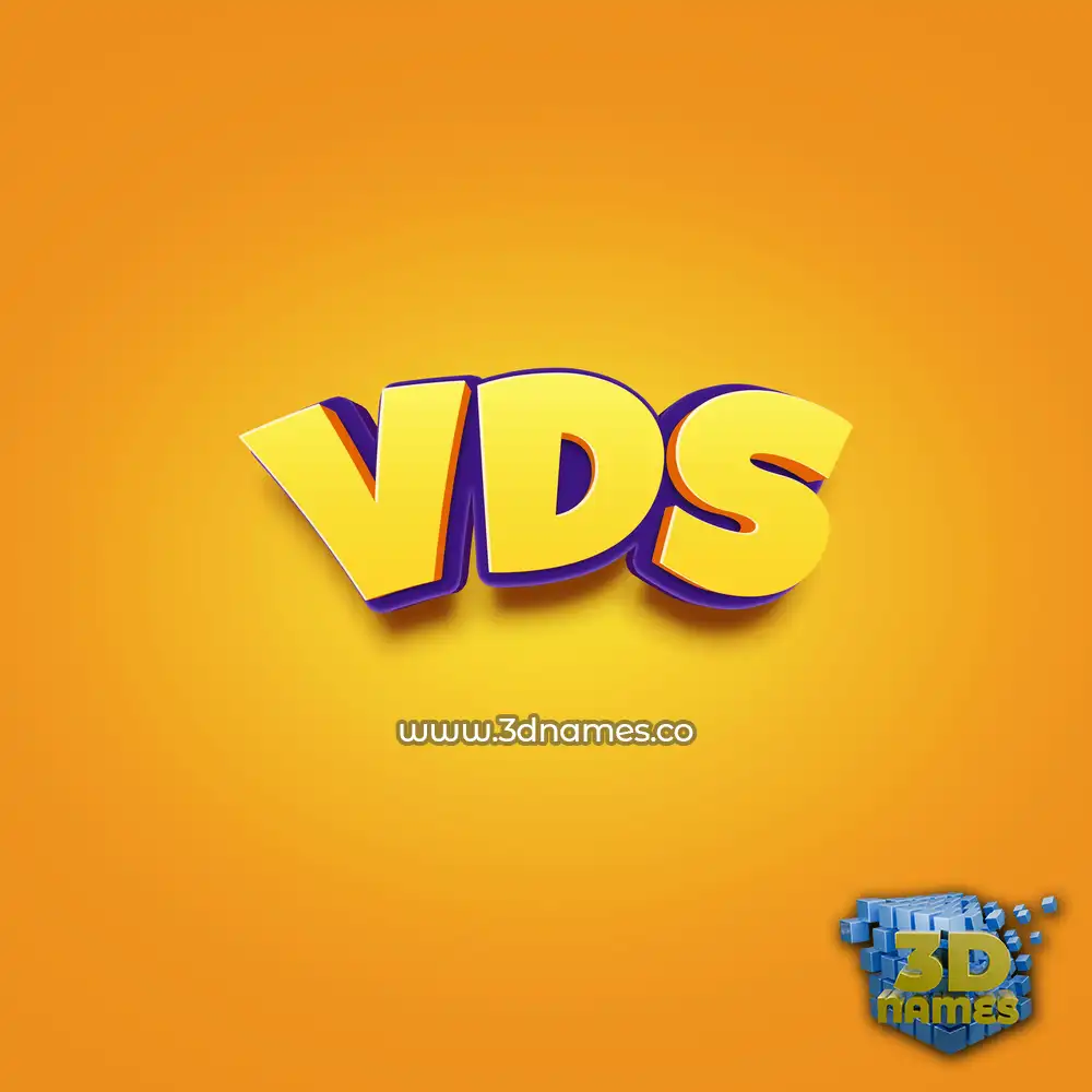 vds in Orange Toon style - 3D name wallpaper