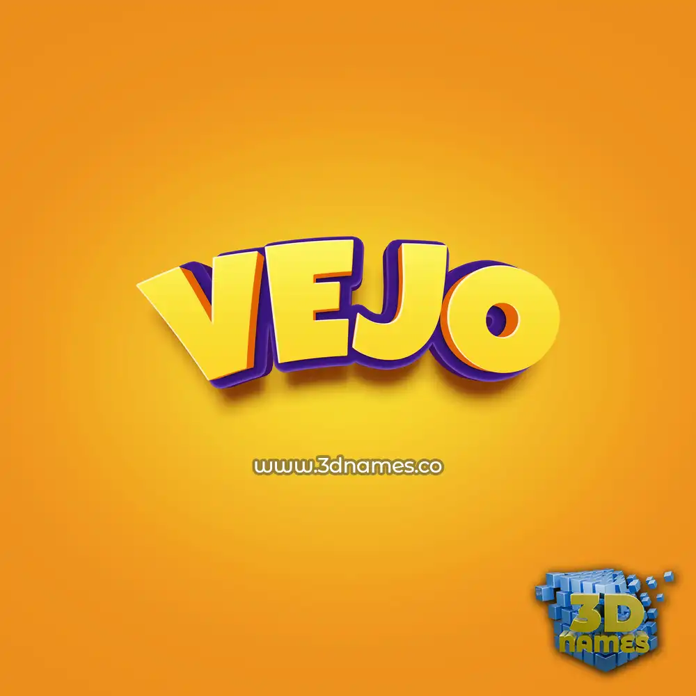 vejo in Orange Toon style - 3D name wallpaper