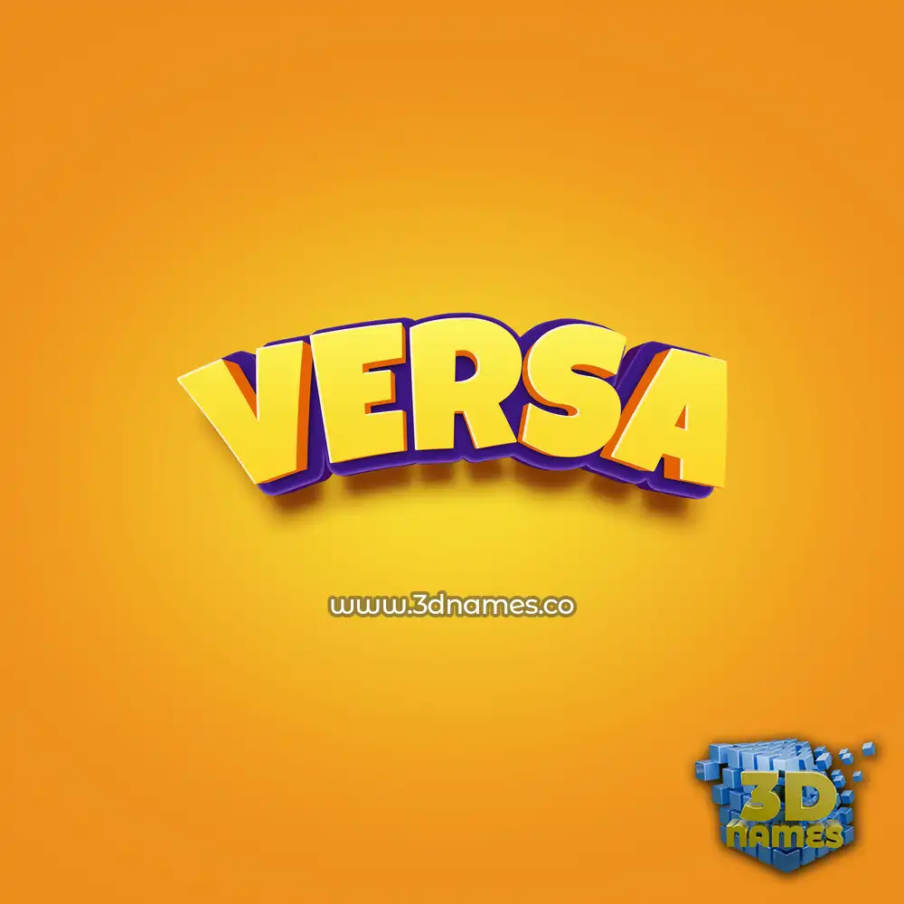 versa in Orange Toon style - 3D name wallpaper