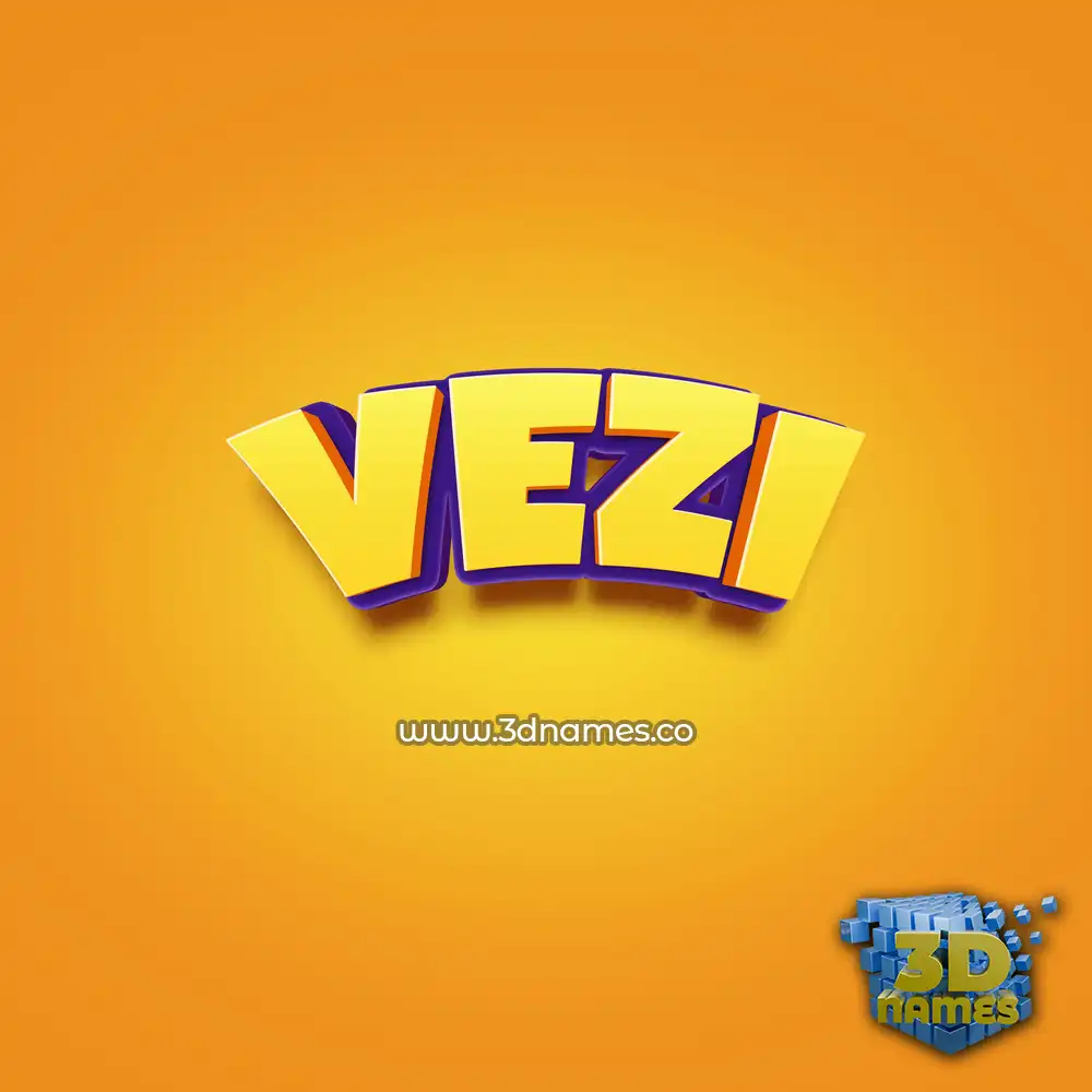 vezi in Orange Toon style - 3D name wallpaper