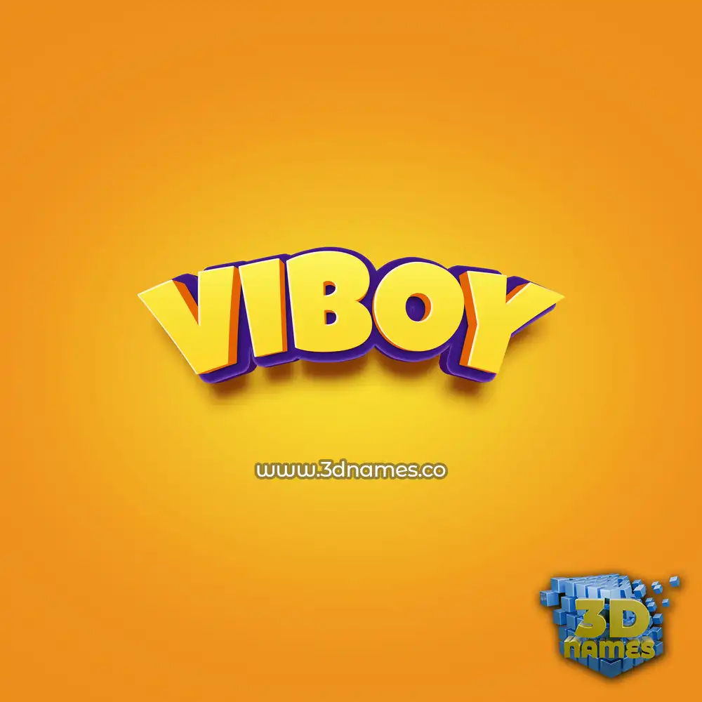 viboy in Orange Toon style - 3D name wallpaper
