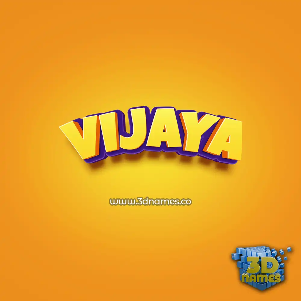 vijaya in Orange Toon style - 3D name wallpaper