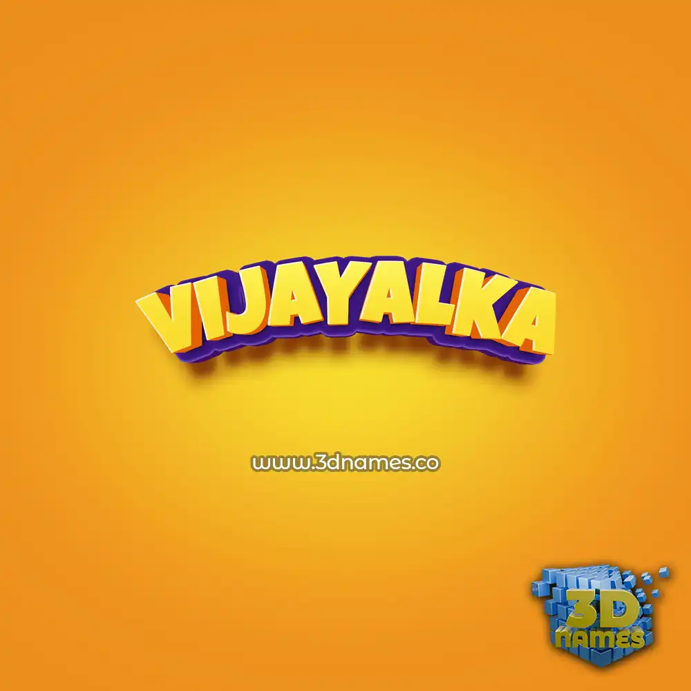 vijayalka in Orange Toon style - 3D name wallpaper