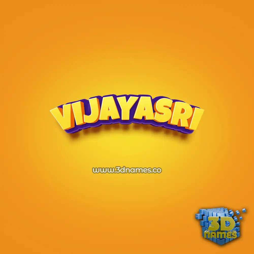 vijayasri in Orange Toon style - 3D name wallpaper