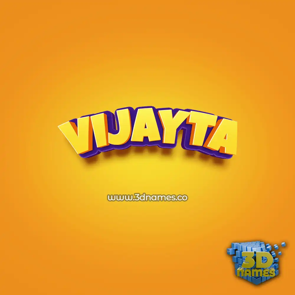 vijayta in Orange Toon style - 3D name wallpaper