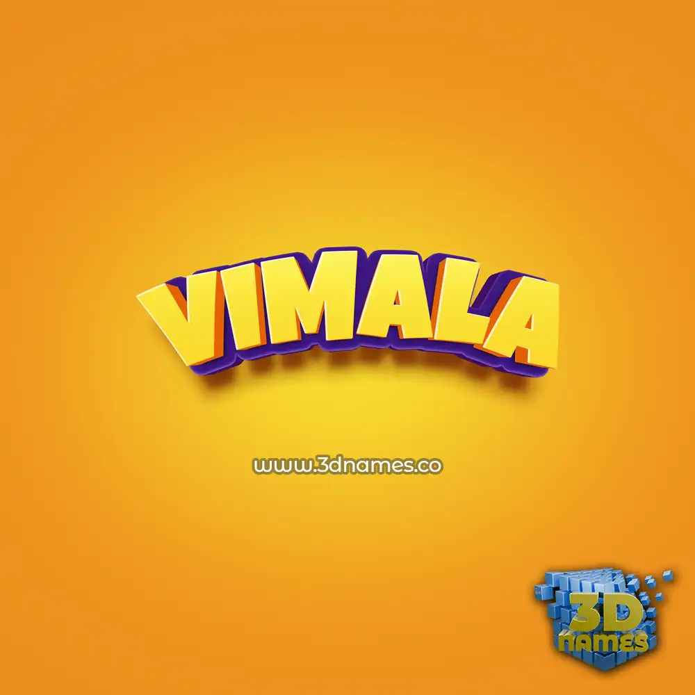 vimala in Orange Toon style - 3D name wallpaper