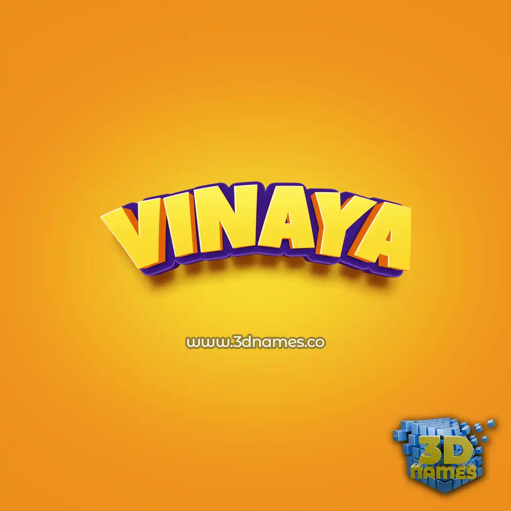 vinaya in Orange Toon style - 3D name wallpaper