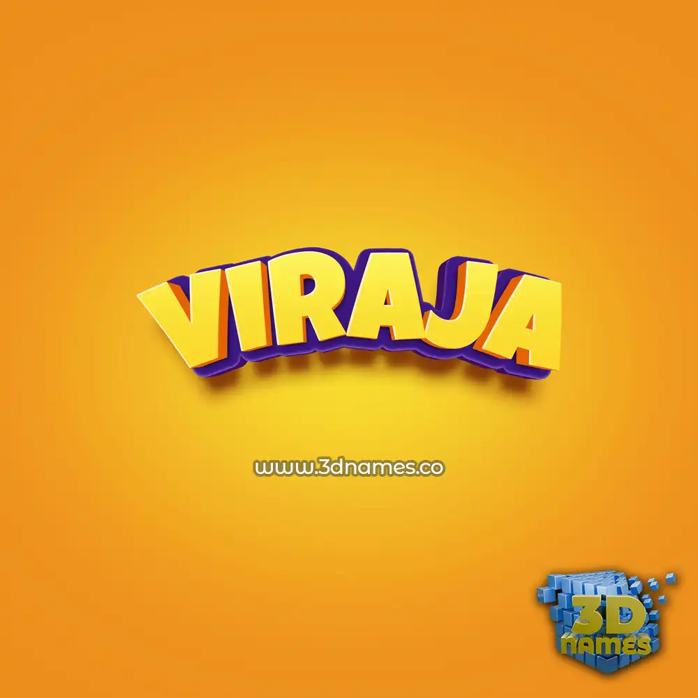 viraja in Orange Toon style - 3D name wallpaper