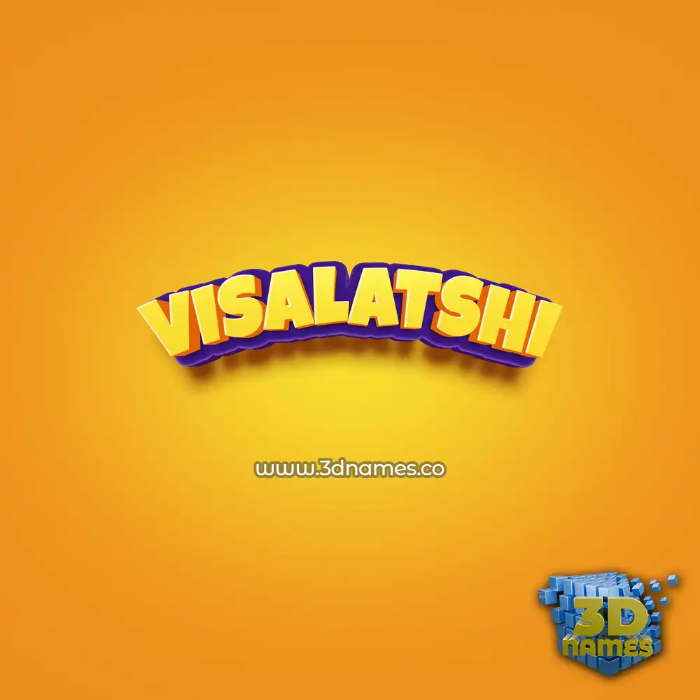 visalatshi in Orange Toon style - 3D name wallpaper