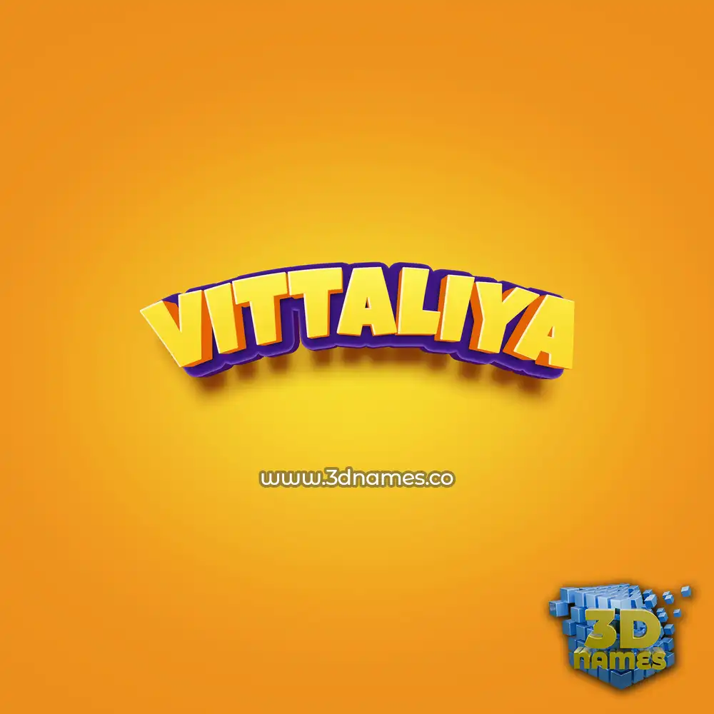 vittaliya in Orange Toon style - 3D name wallpaper