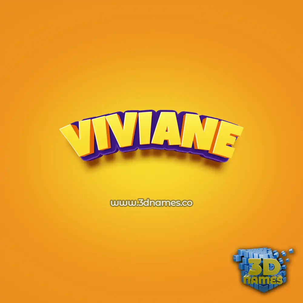 viviane in Orange Toon style - 3D name wallpaper