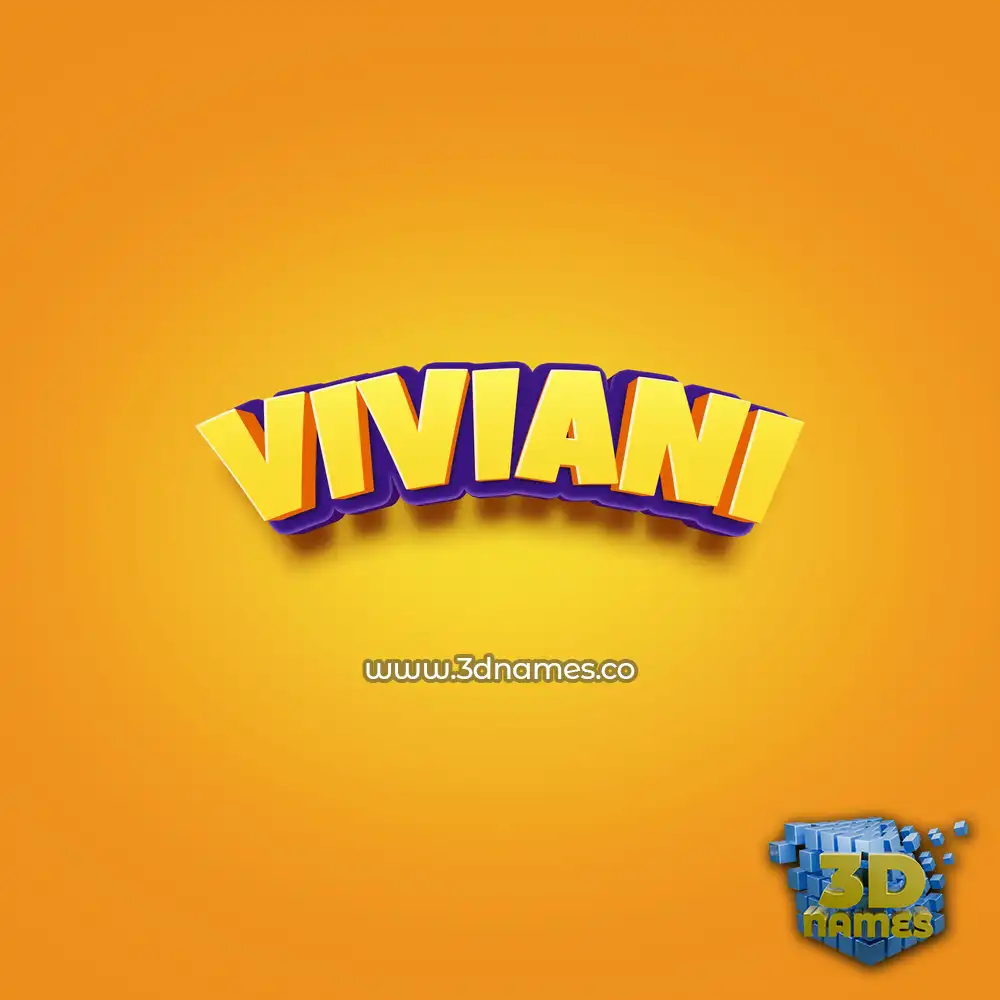 viviani in Orange Toon style - 3D name wallpaper