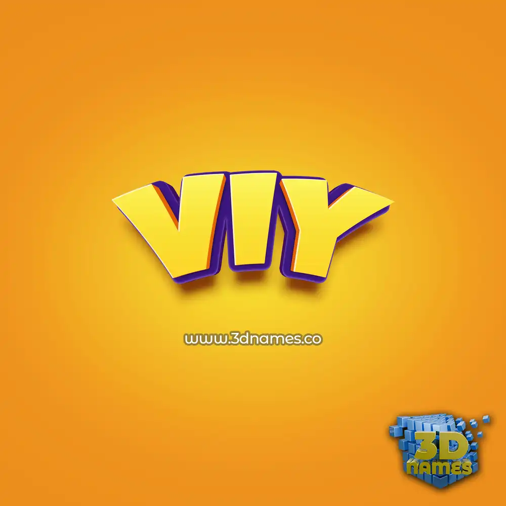 viy in Orange Toon style - 3D name wallpaper
