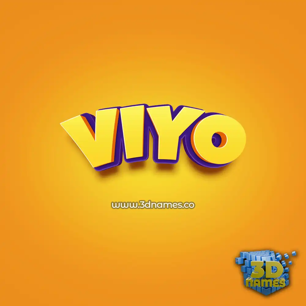 viyo in Orange Toon style - 3D name wallpaper