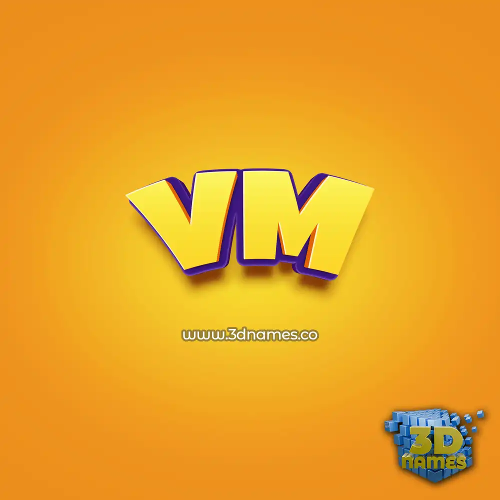 vm in Orange Toon style - 3D name wallpaper