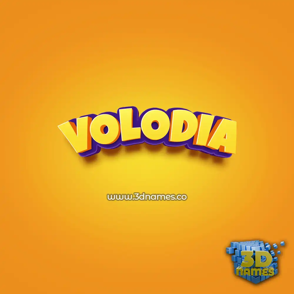volodia in Orange Toon style - 3D name wallpaper