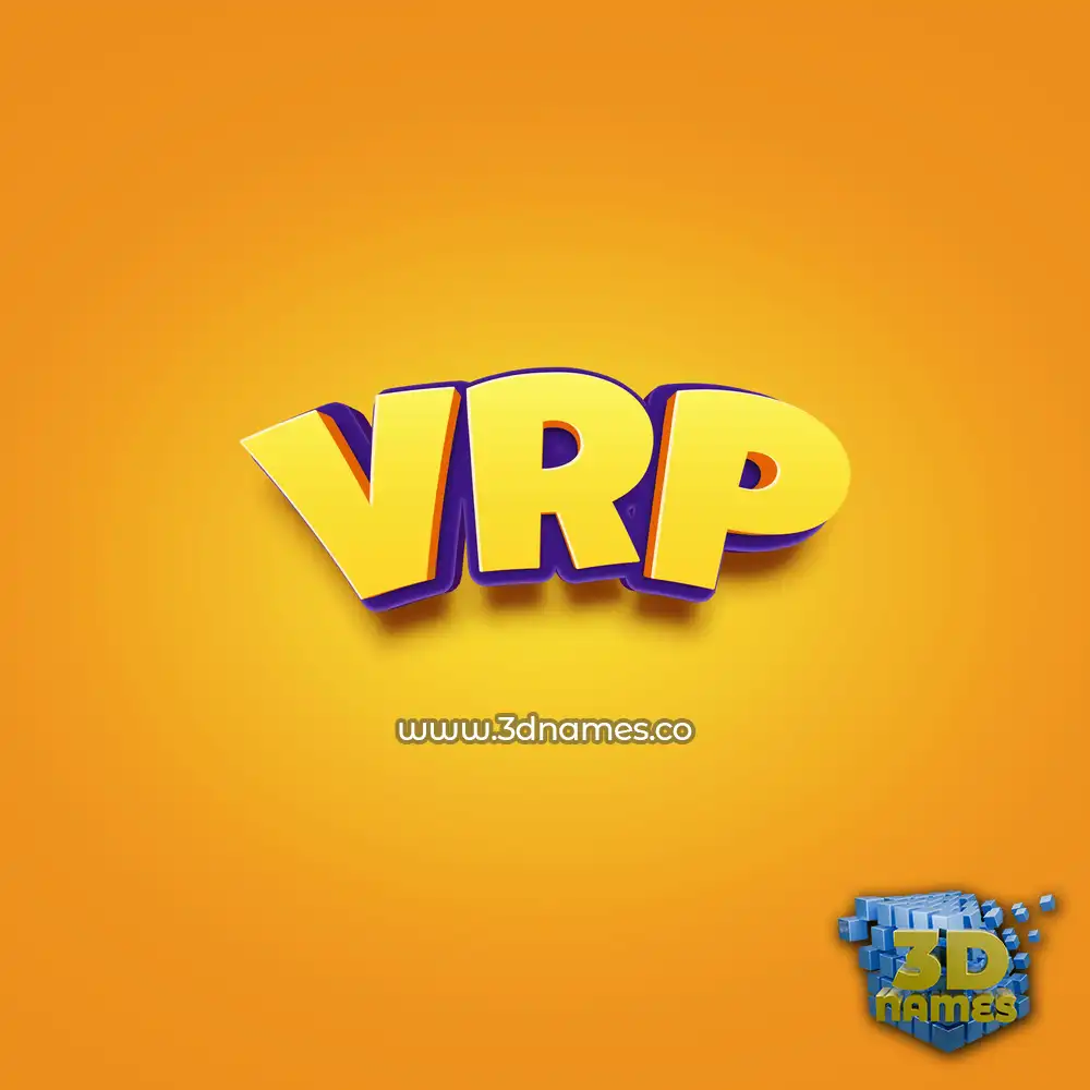 vrp in Orange Toon style - 3D name wallpaper