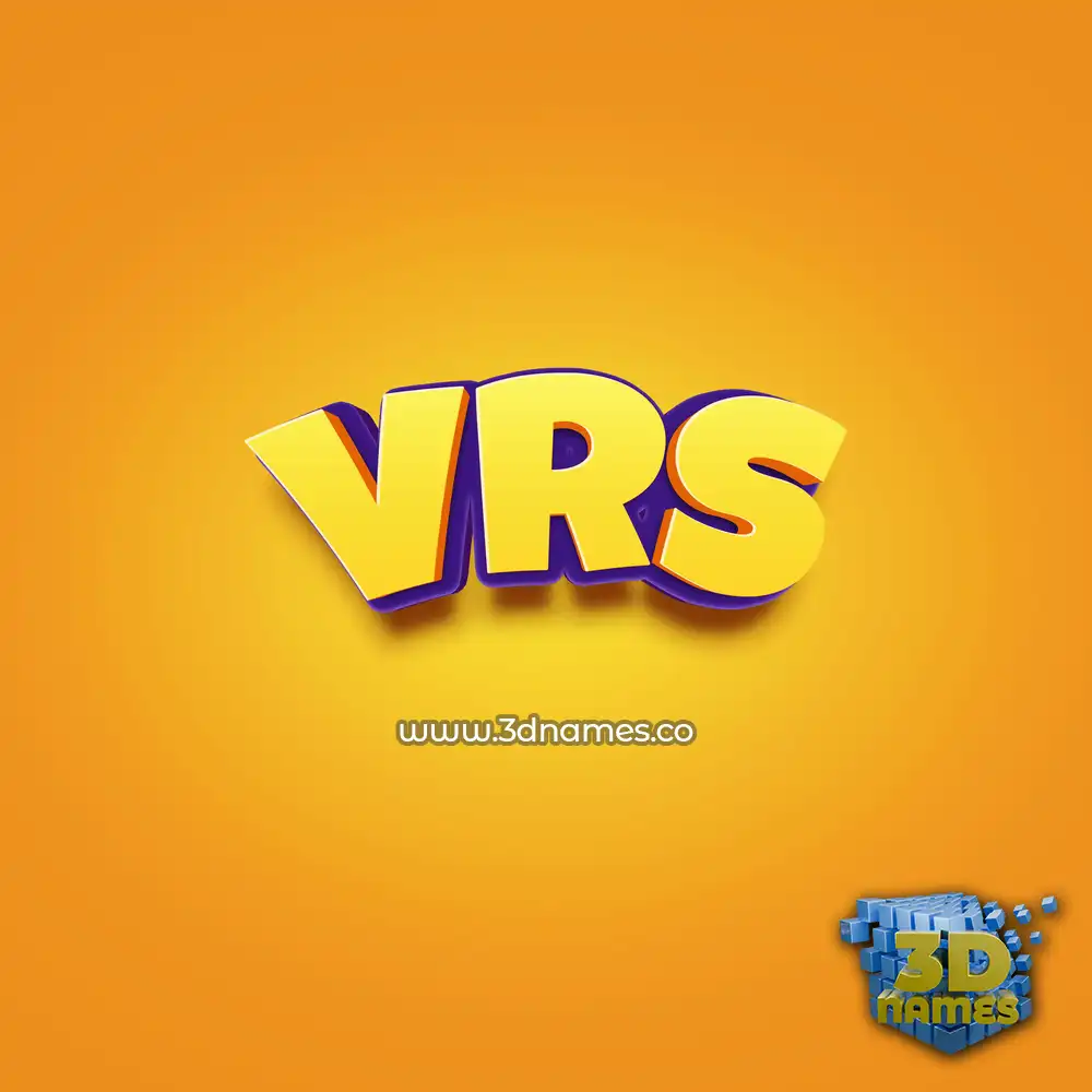 vrs in Orange Toon style - 3D name wallpaper