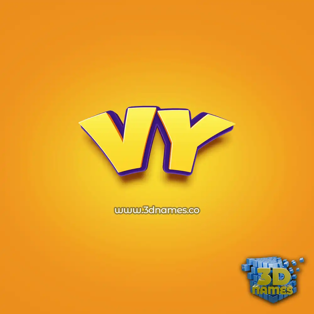 vy in Orange Toon style - 3D name wallpaper