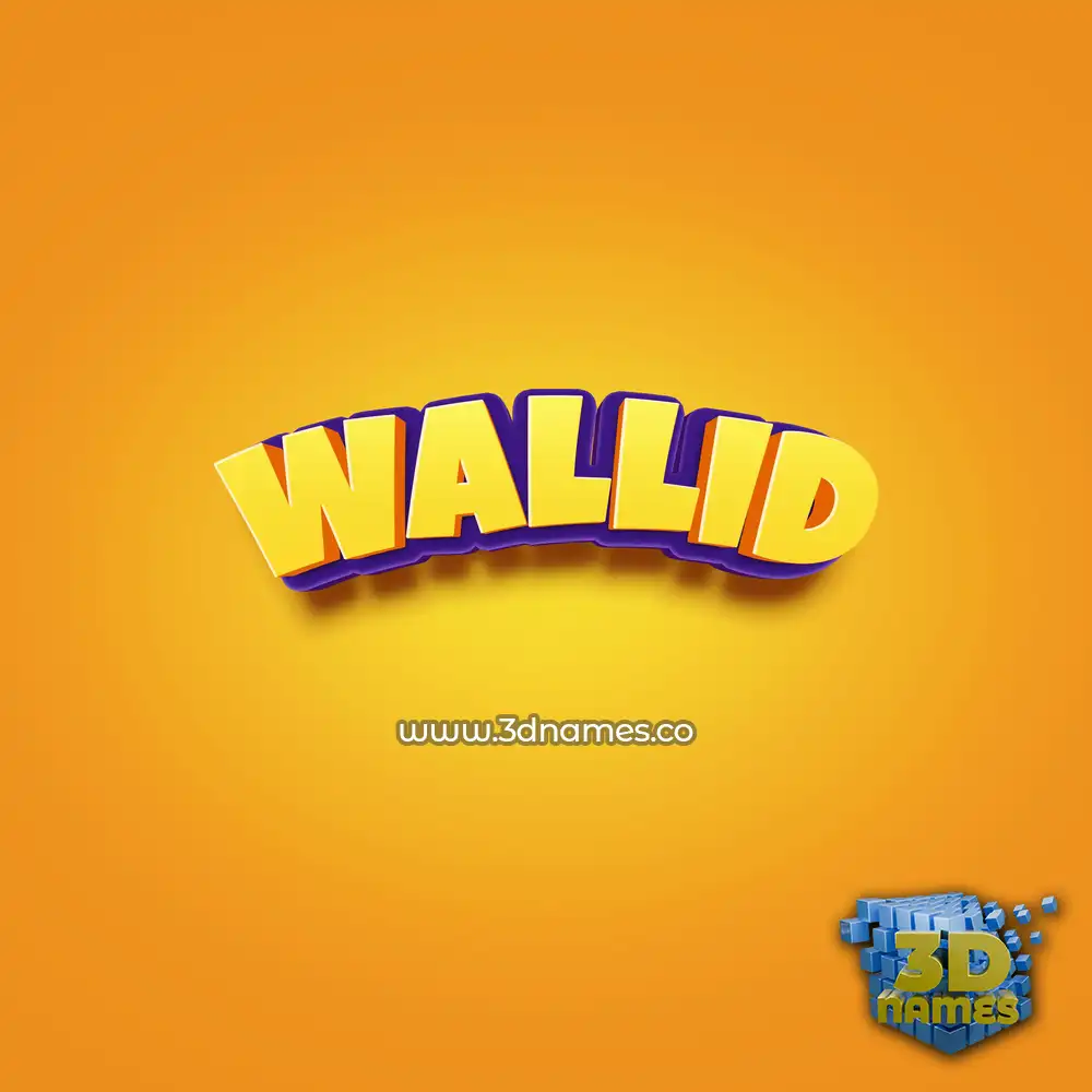 wallid in Orange Toon style - 3D name wallpaper