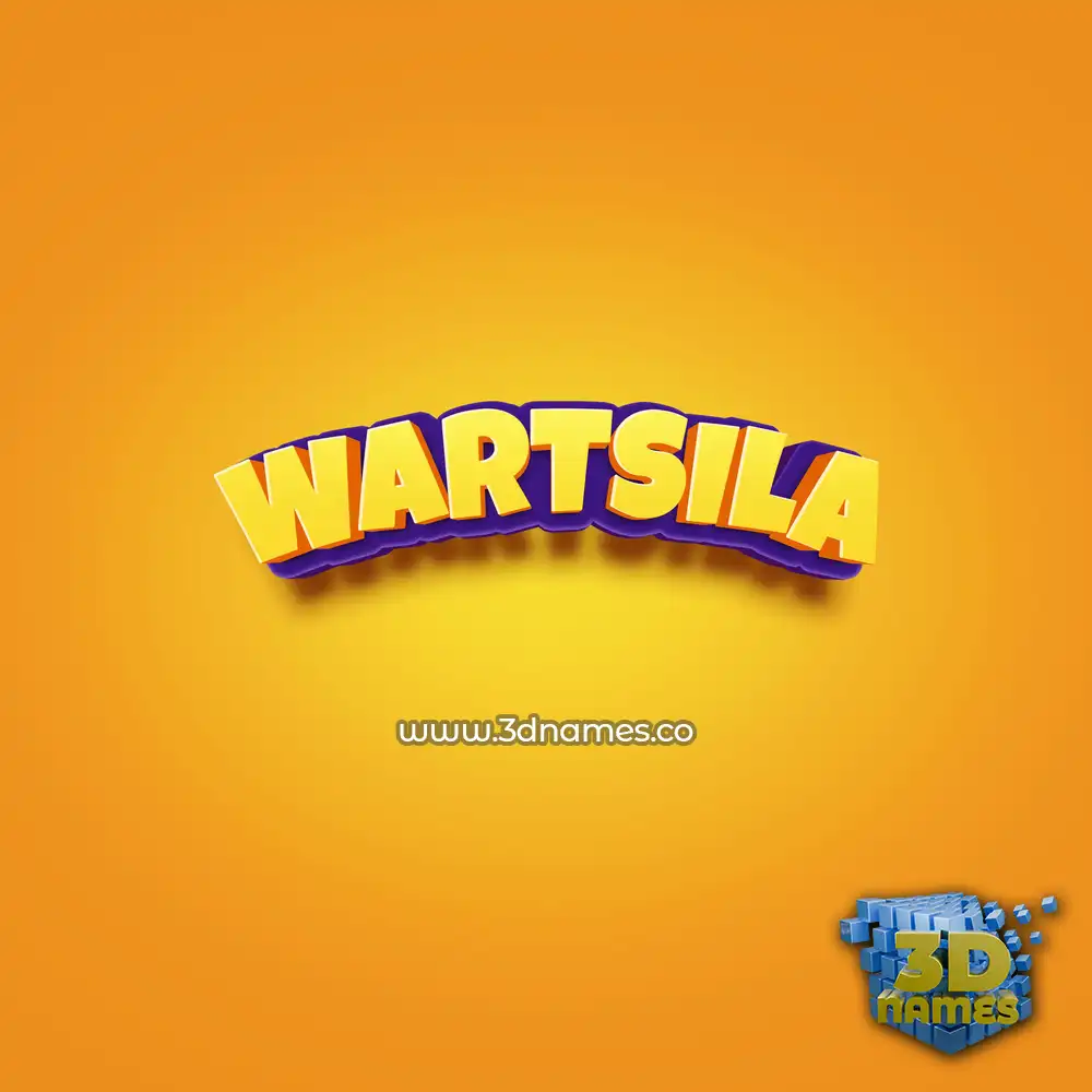 wartsila in Orange Toon style - 3D name wallpaper