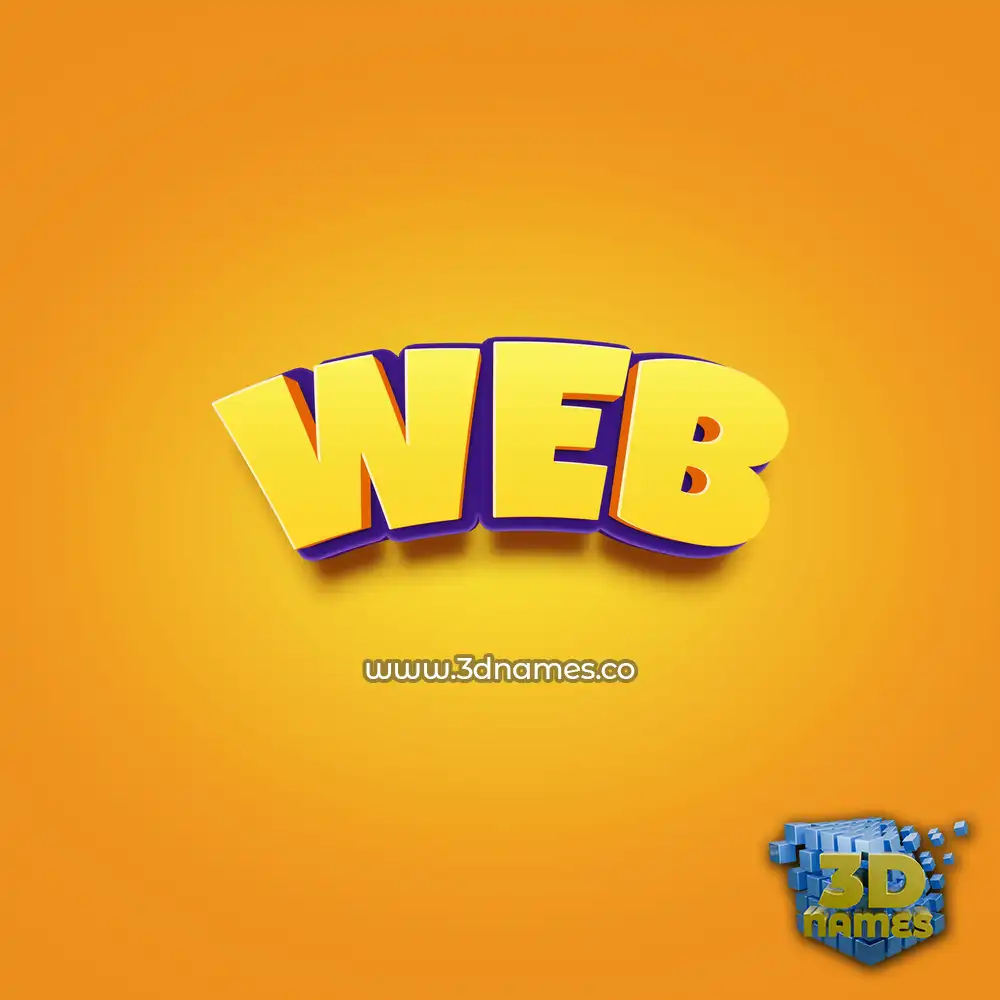 web in Orange Toon style - 3D name wallpaper