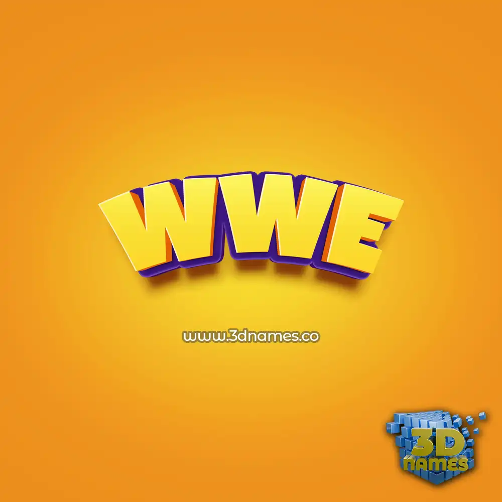 wwe in Orange Toon style - 3D name wallpaper