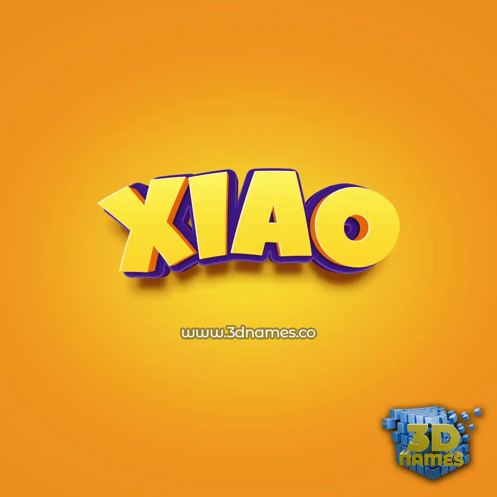xiao in Orange Toon style - 3D name wallpaper