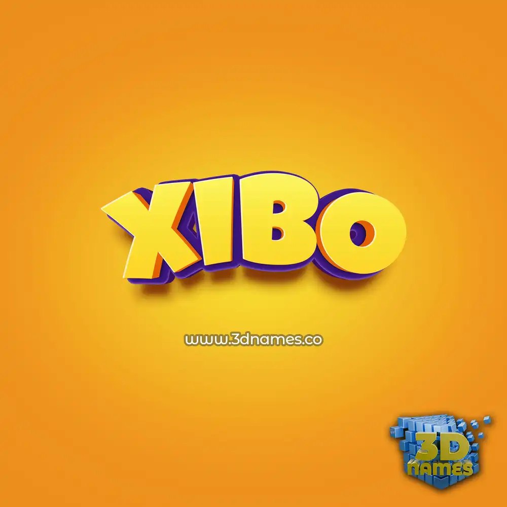 xibo in Orange Toon style - 3D name wallpaper