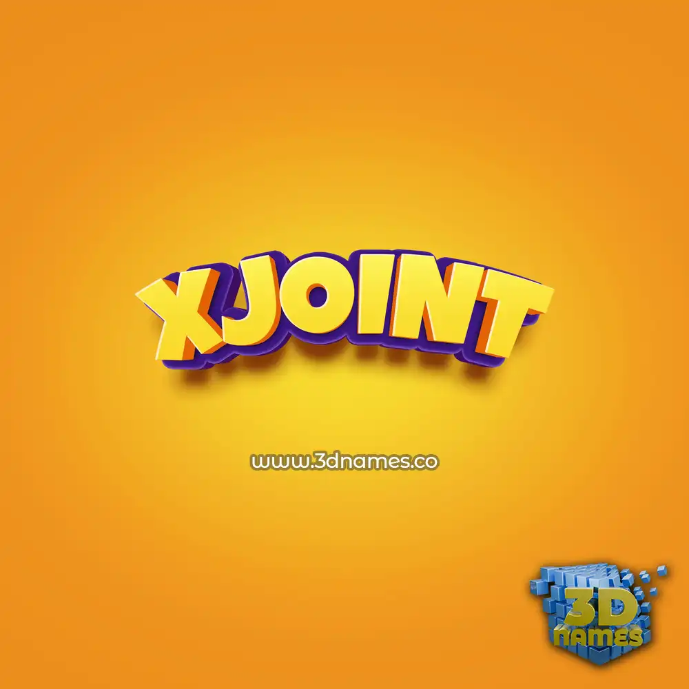 xjoint in Orange Toon style - 3D name wallpaper