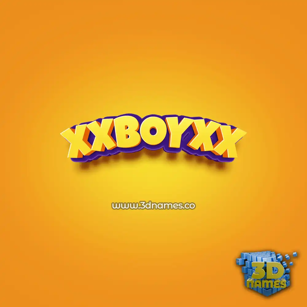 xxboyxx in Orange Toon style - 3D name wallpaper