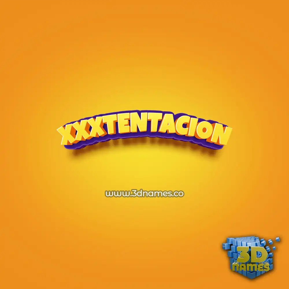 xxxtentacion in Orange Toon style - 3D name wallpaper
