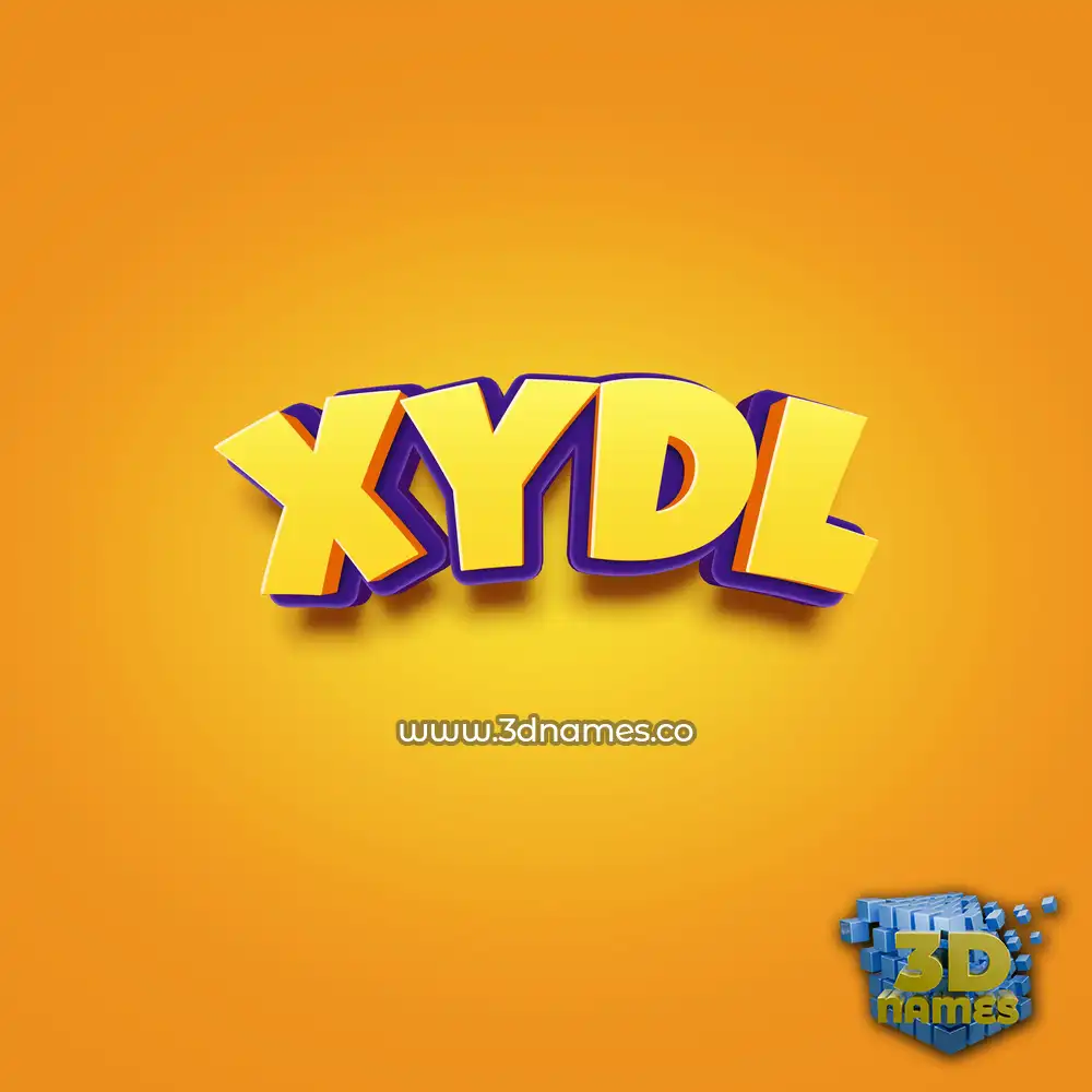 xydl in Orange Toon style - 3D name wallpaper