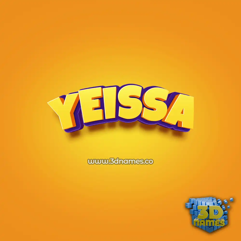 yeissa in Orange Toon style - 3D name wallpaper