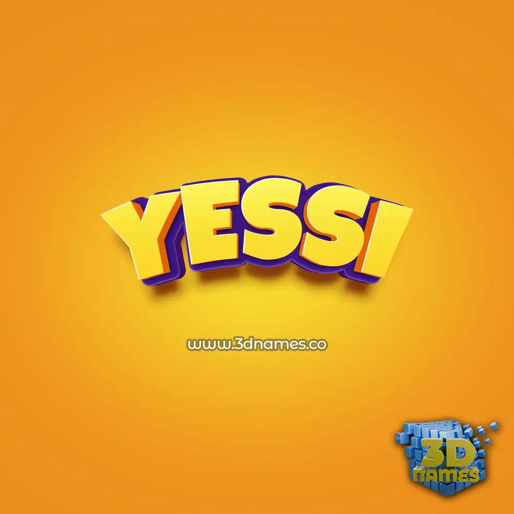 yessi in Orange Toon style - 3D name wallpaper