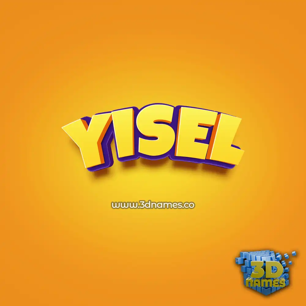 yisel in Orange Toon style - 3D name wallpaper
