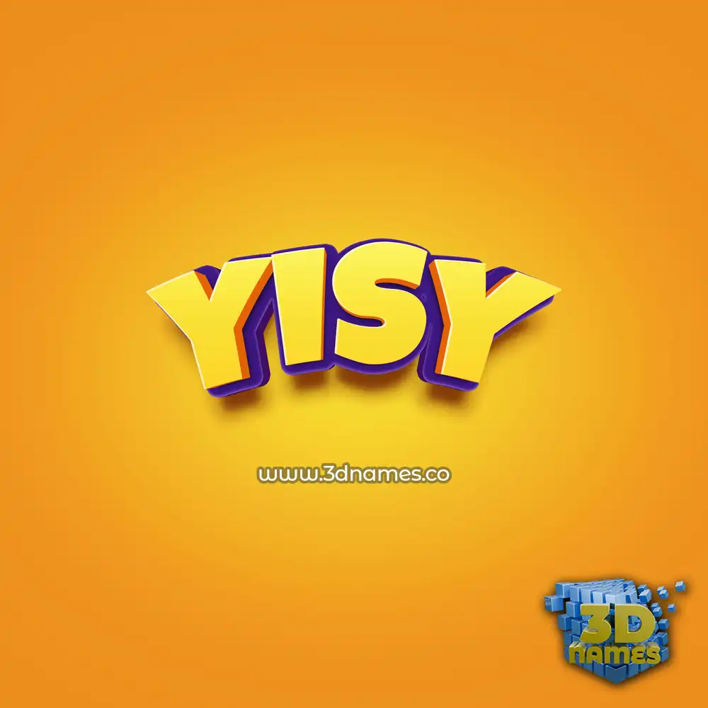 yisy in Orange Toon style - 3D name wallpaper