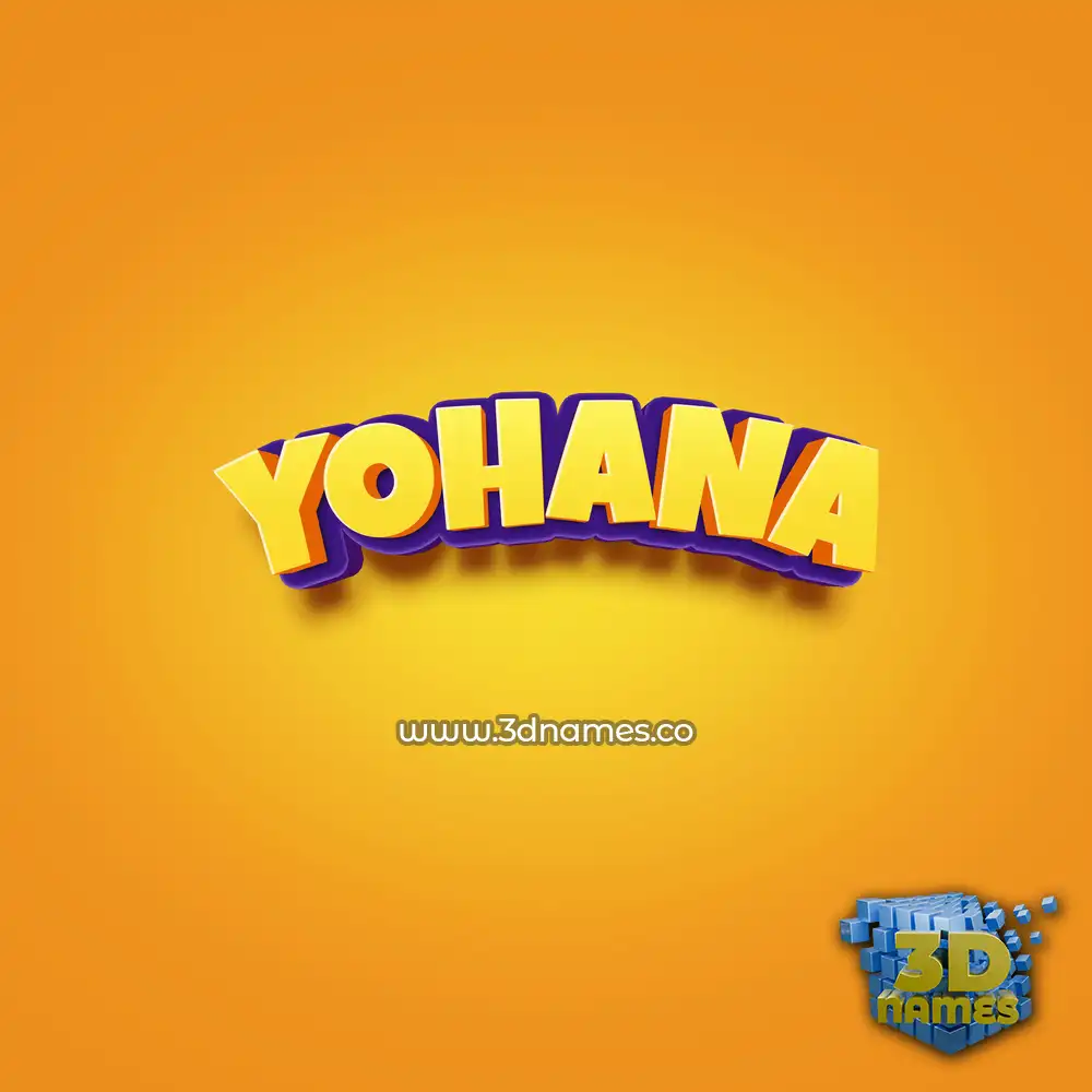 yohana in Orange Toon style - 3D name wallpaper